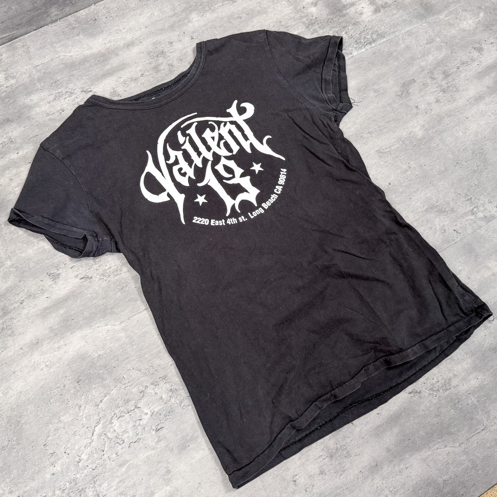Y2K 2000's 00's Valiant Baby Doll Black Short Sleeve T-Shirt